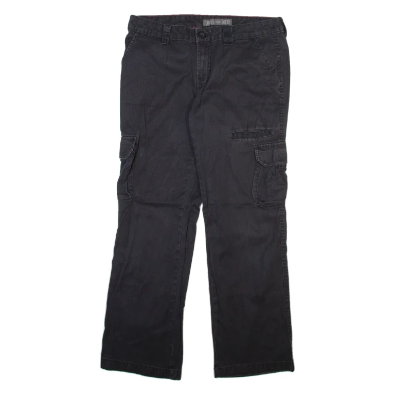 DICKIES Cargo Womens Trousers Grey Regular Straight W34 L31