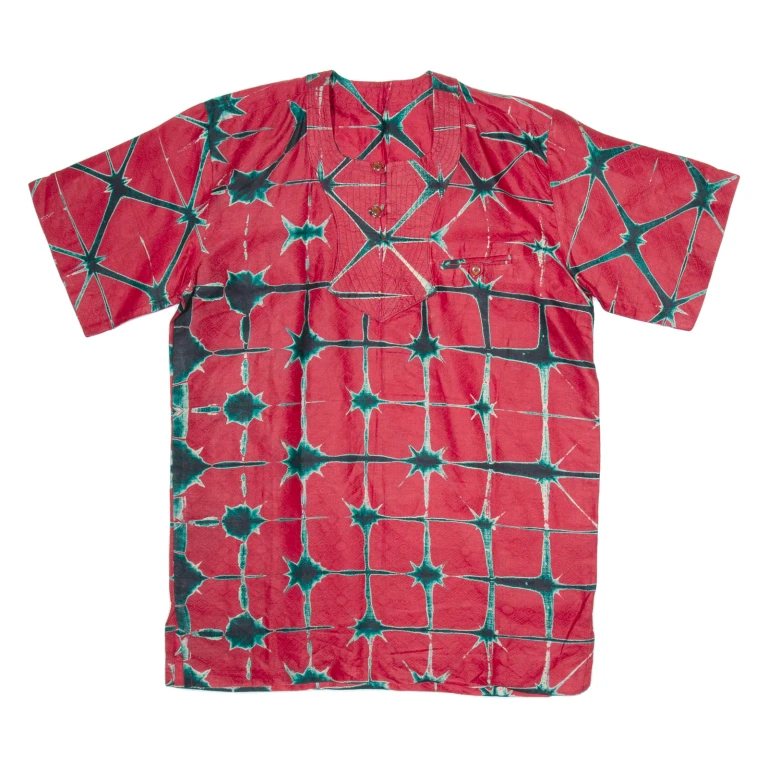 Womens Shirt Red Crazy Pattern M