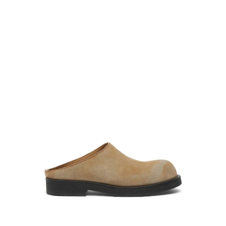 Biker Washed Suede Mules