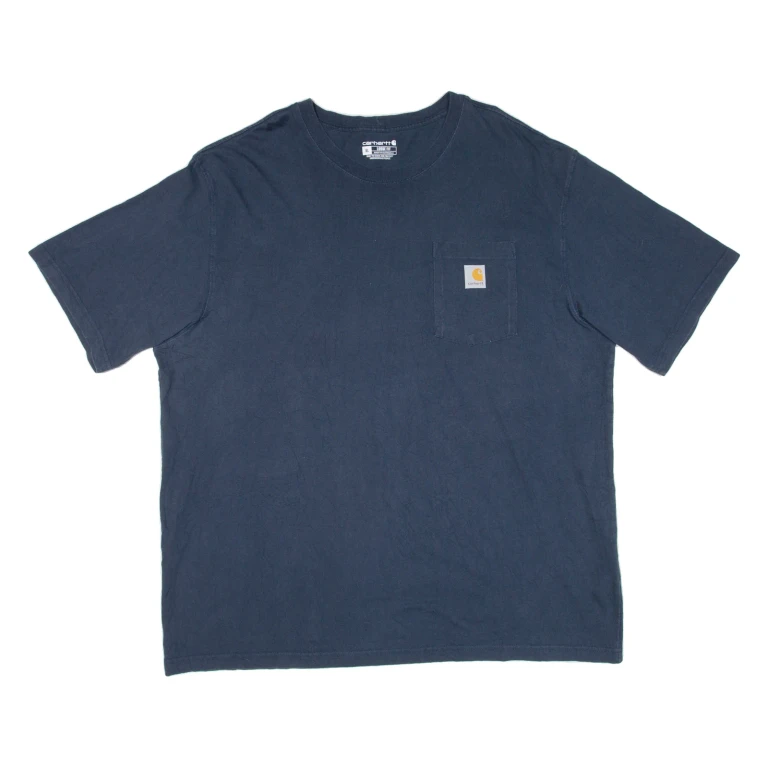 CARHARTT Loose Fit Mens T-Shirt Blue XL