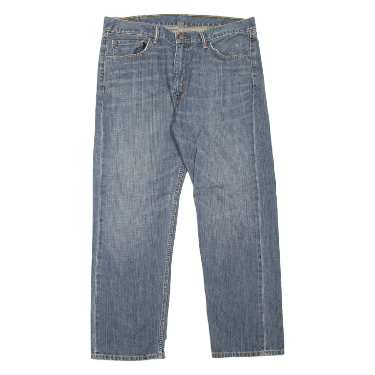 LEVI'S 505 Jeans Mens Blue Regular Straight Stone Wash W38 L30