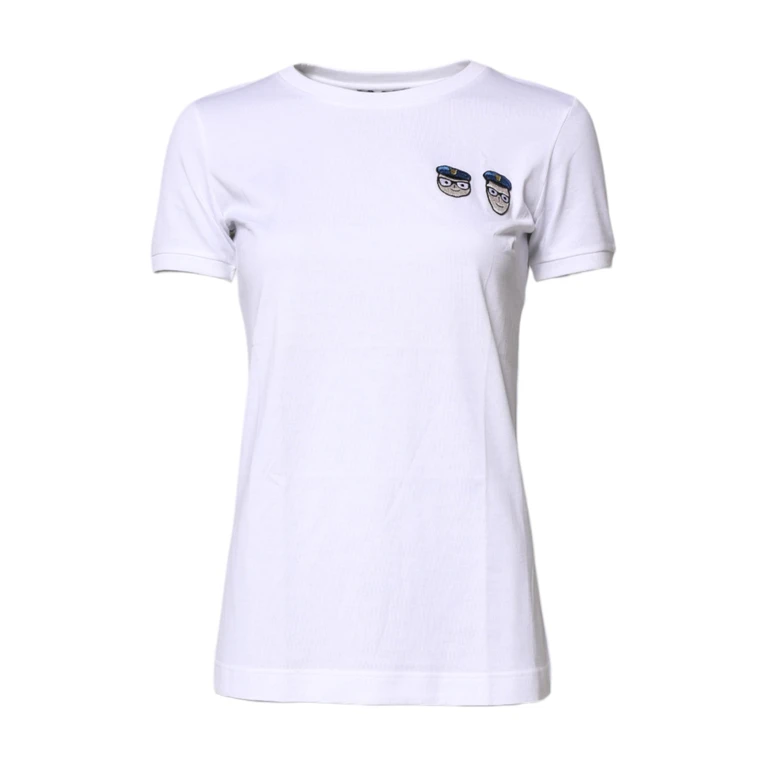 Dolce & Gabbana White #dgfamily Cotton Crew Neck T-Shirt - Women