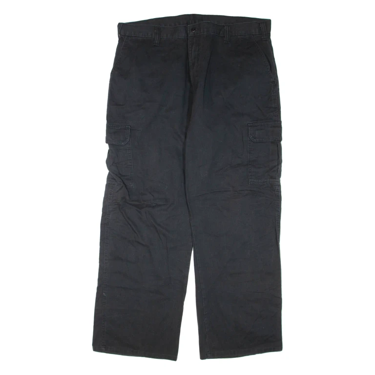DICKIES Cargo Mens Trousers Black Regular Straight W38 L32