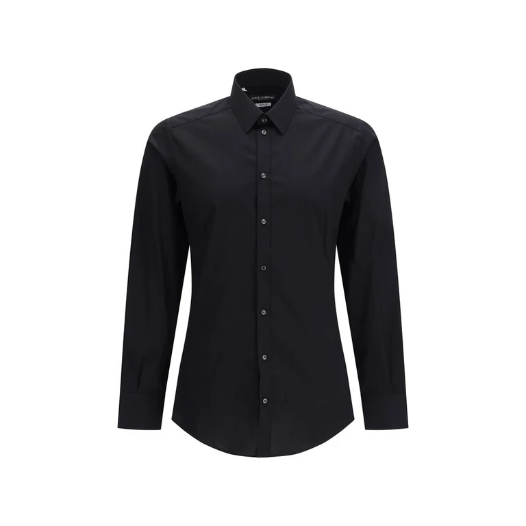 Dolce & Gabbana Black Cotton Dress Shirt - Men