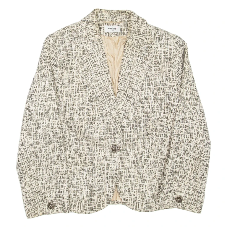 EMINE Womens Blazer Coat Beige UK 14