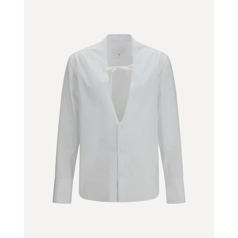Camisa de algodón para hombre Maison Margiela con lazo