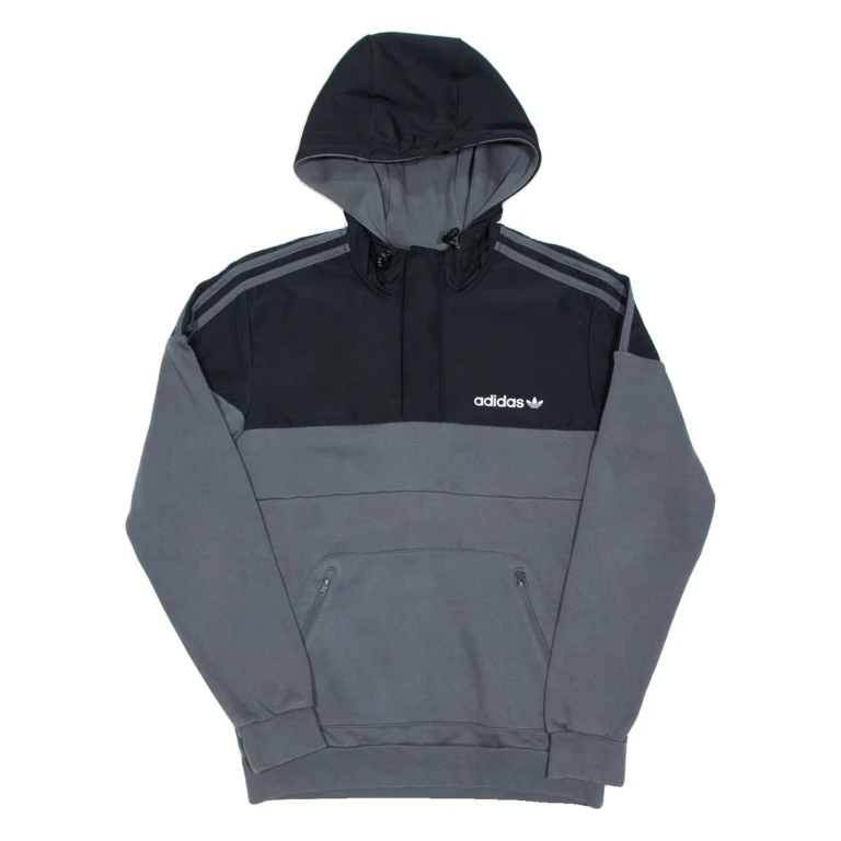 ADIDAS Mens Grey Hoodie S