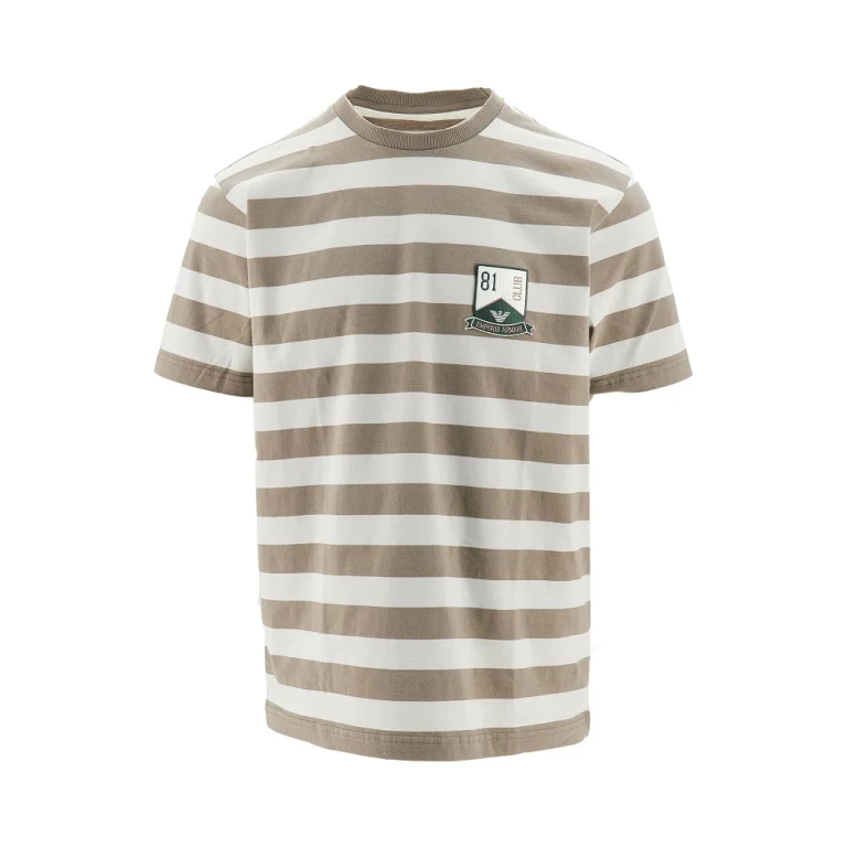 Striped T-shirt with EA Club patch Man S
