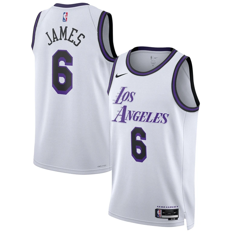 Men's Lebron James La Lakers City Edition Swingman Jersey