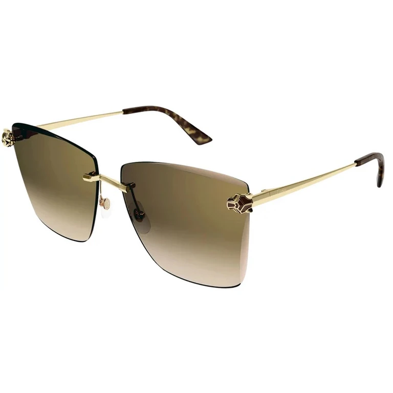 Panthere de Cartier Brown Gold Gradient Flash Butterfly Ladies Sunglasses CT0397S 002 61