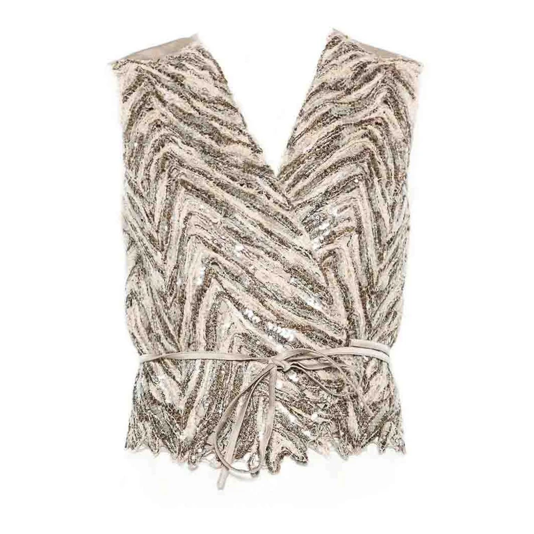 Brunello Cucinelli Sequin Chevron Knitwear