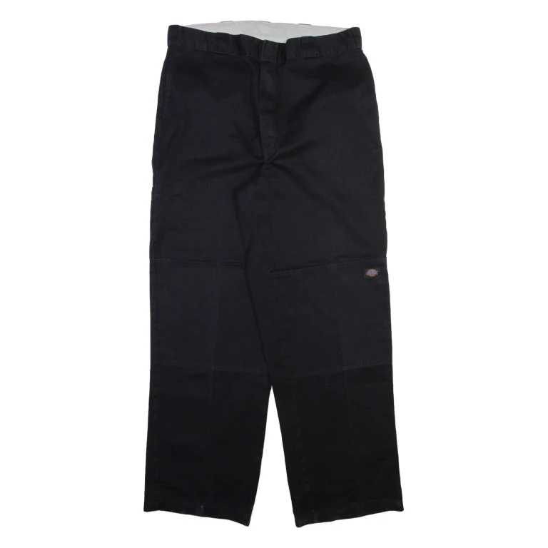 DICKIES Mens Trousers Black Relaxed Straight W38 L34