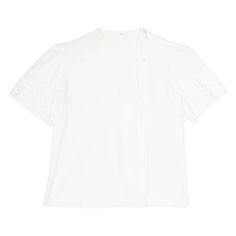Womens Printed Blouse White Floral M