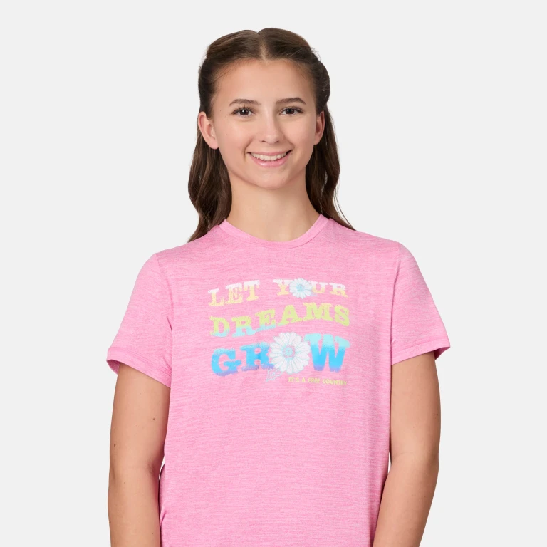 Girls' Microtech Graphic Crew Neck Shirt