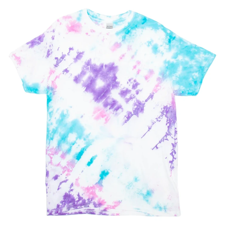 GILDAN Womens Tie Dye T-Shirt Purple M
