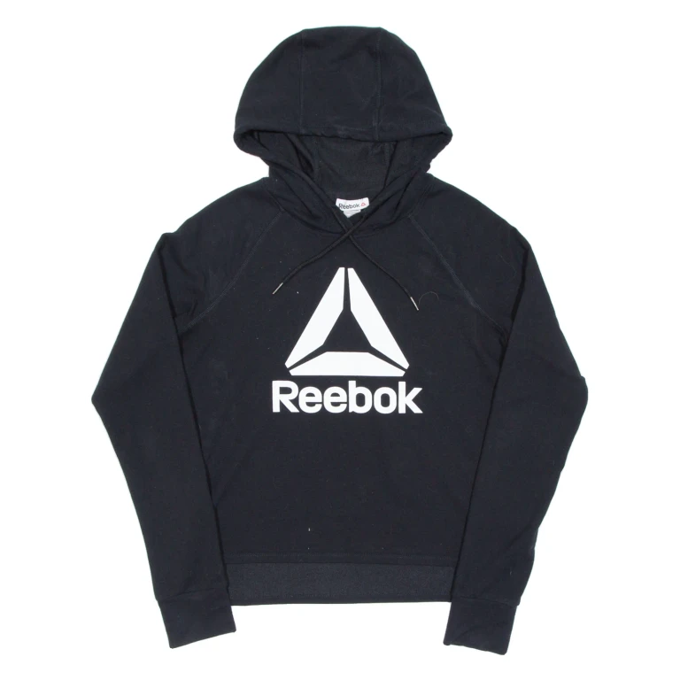 REEBOK Womens Black Hoodie M