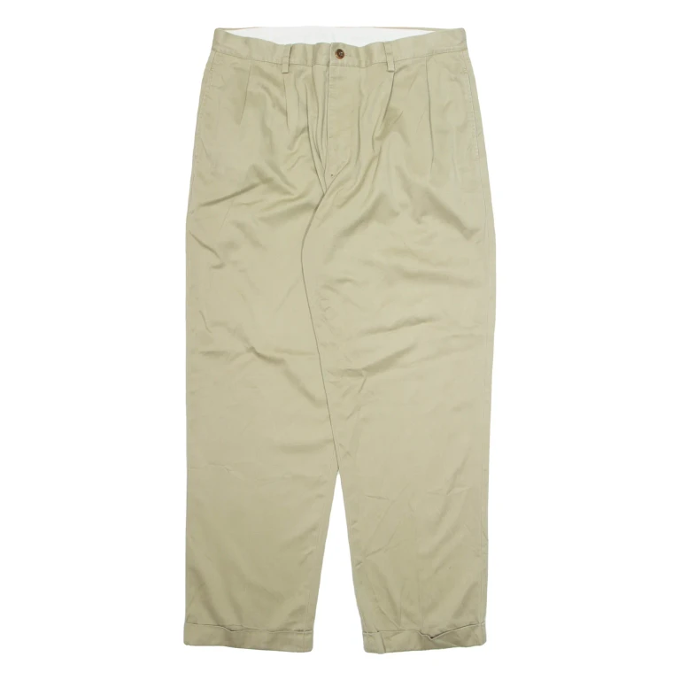 NAUTICA Chino Mens Trousers Cream Regular Straight W36 L32