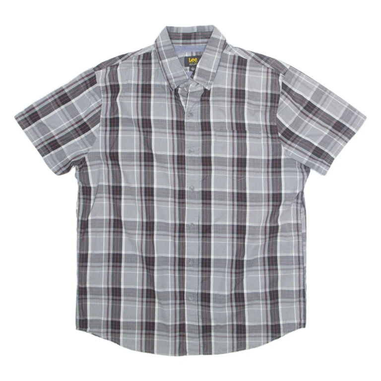 LEE Mens Shirt Black Plaid L