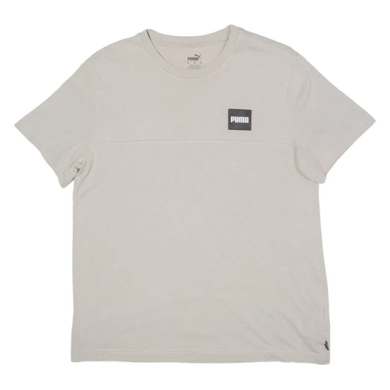 PUMA Mens T-Shirt Grey Crew Neck M (NN1-170924-14698)