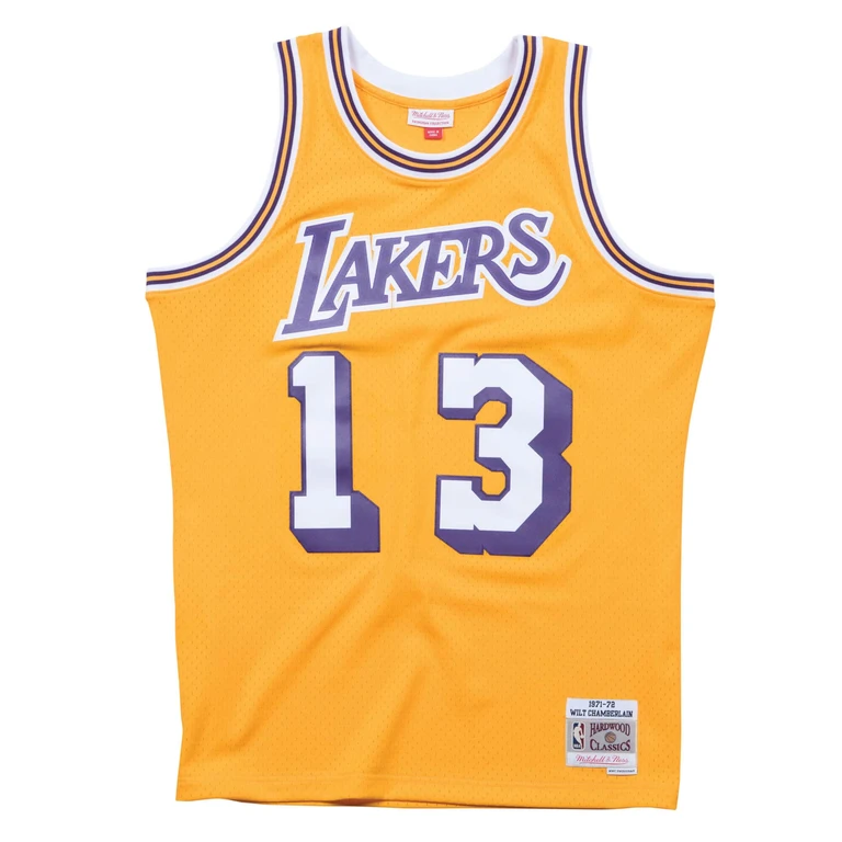 Men's NBA Swingman Jersey Lakers 71-72 Wilt Chamberlain