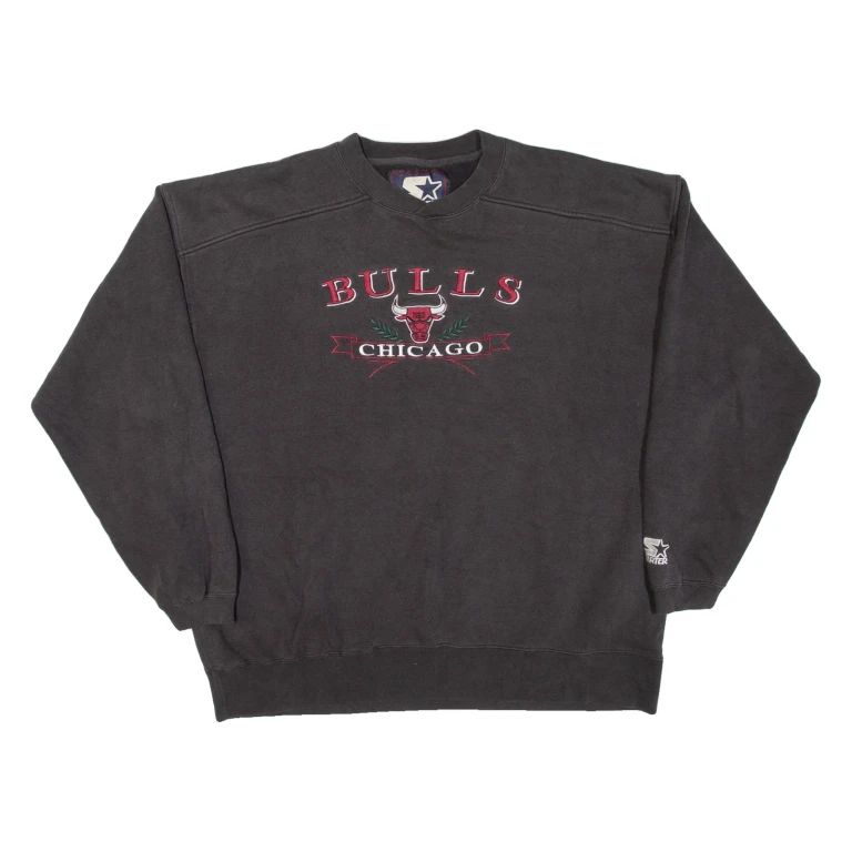 STARTER Chicago Bulls Mens Sweatshirt Brown USA XL