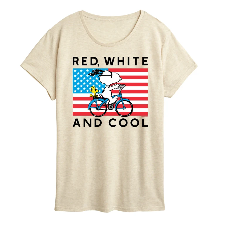 Red White and Cool Bike - Women's Short Sleeve Graphic T-Shirt