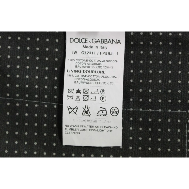 Dolce & Gabbana Gray Polka Dot Dress Vest Gilet Weste Cotton - Men