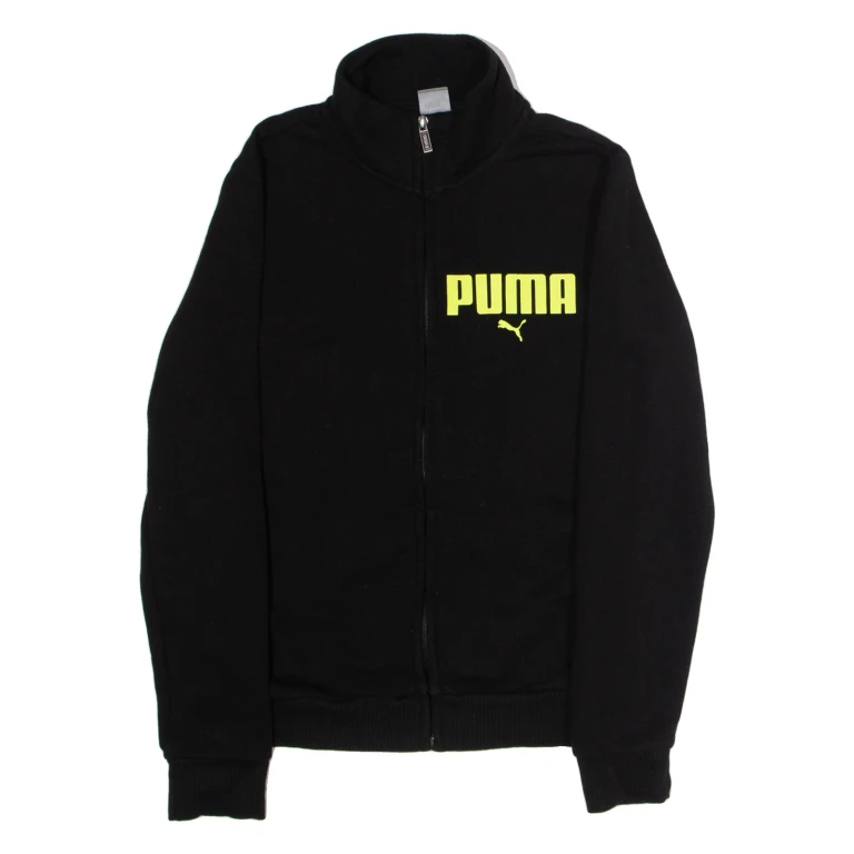 PUMA Mens Track Jacket Black Jersey S