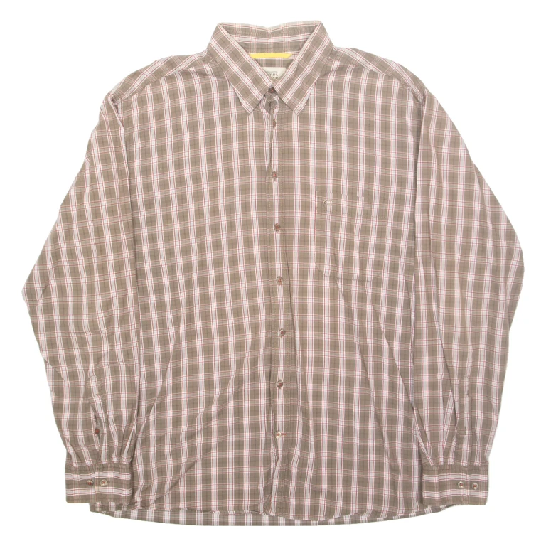 CAMEL ACTIVE Mens Shirt Brown Check Long Sleeve XL