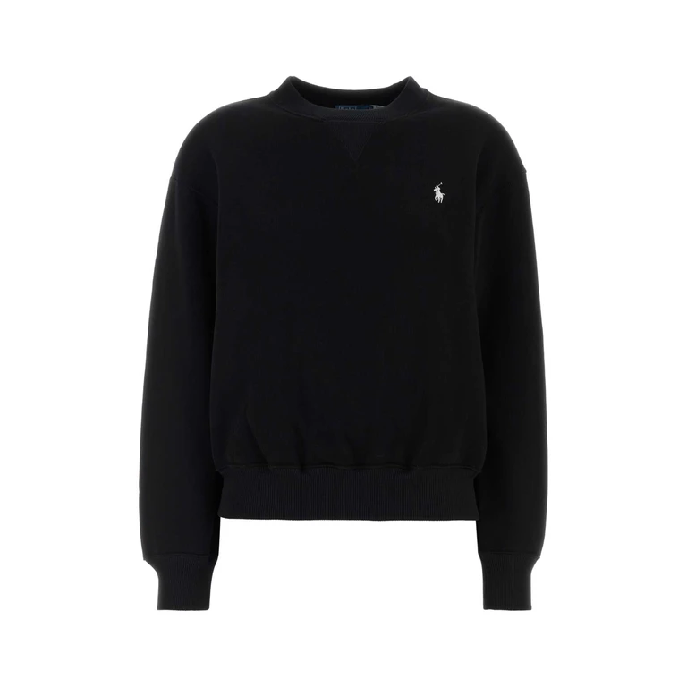 Polo Ralph Lauren Black Cotton Blend Sweatshirt 003 Exterior: Polyester Felpe - Women