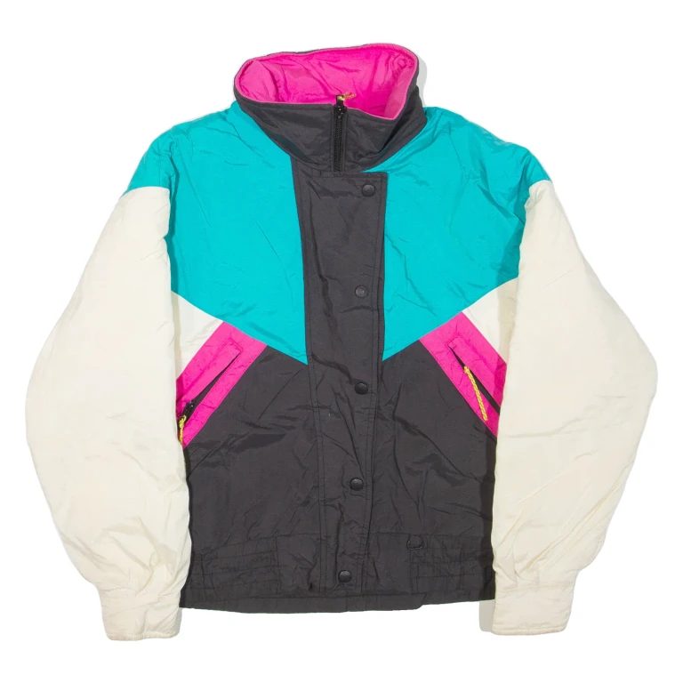 Womens Jacket Cream Colourblock M