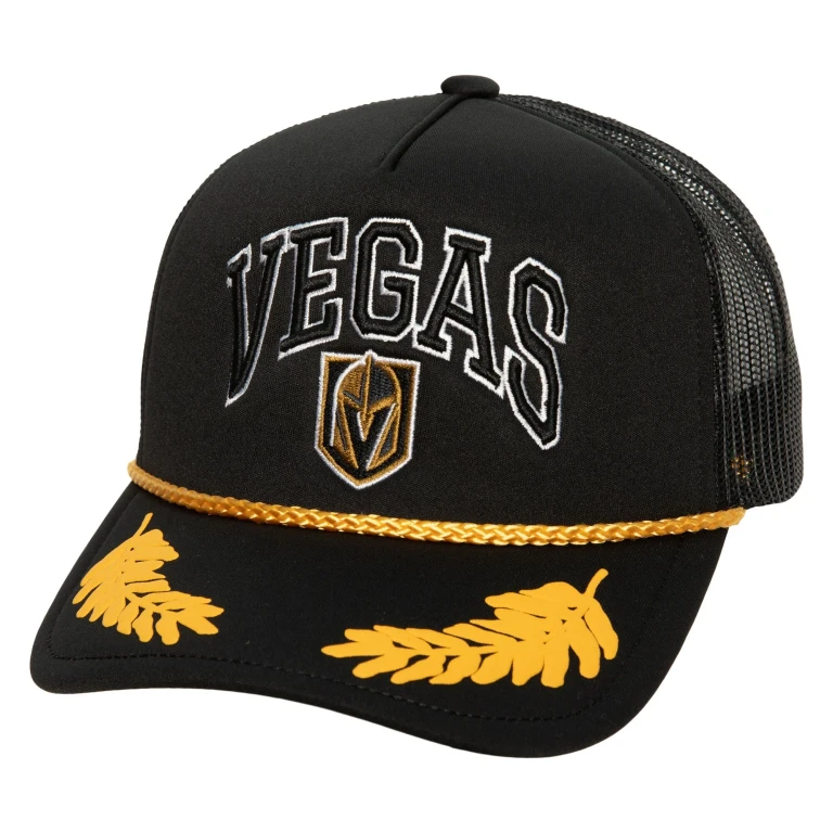 Men's NHL Gold Leaf Trucker Knights Hats