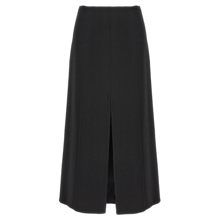 Black Virgin Wool Mini Skirt - Women