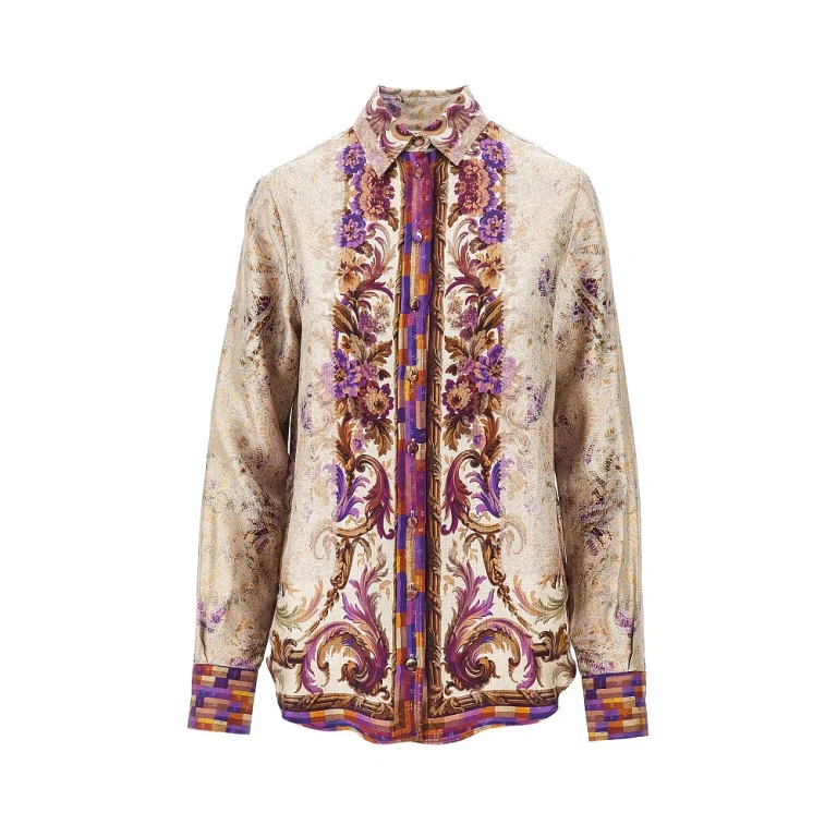 PIERRE LOUIS MASCIA Printed silk shirt Woman S