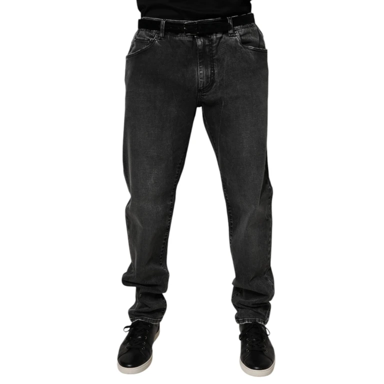 Dolce & Gabbana Black Cotton Stretch Skinny Men Denim Jeans Elastane Clothing - Men