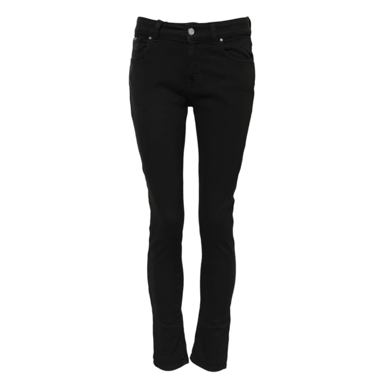 Dolce & Gabbana Black Cotton Logo Skinny Mid Waist Denim Jeans Elastane Clothing - Women