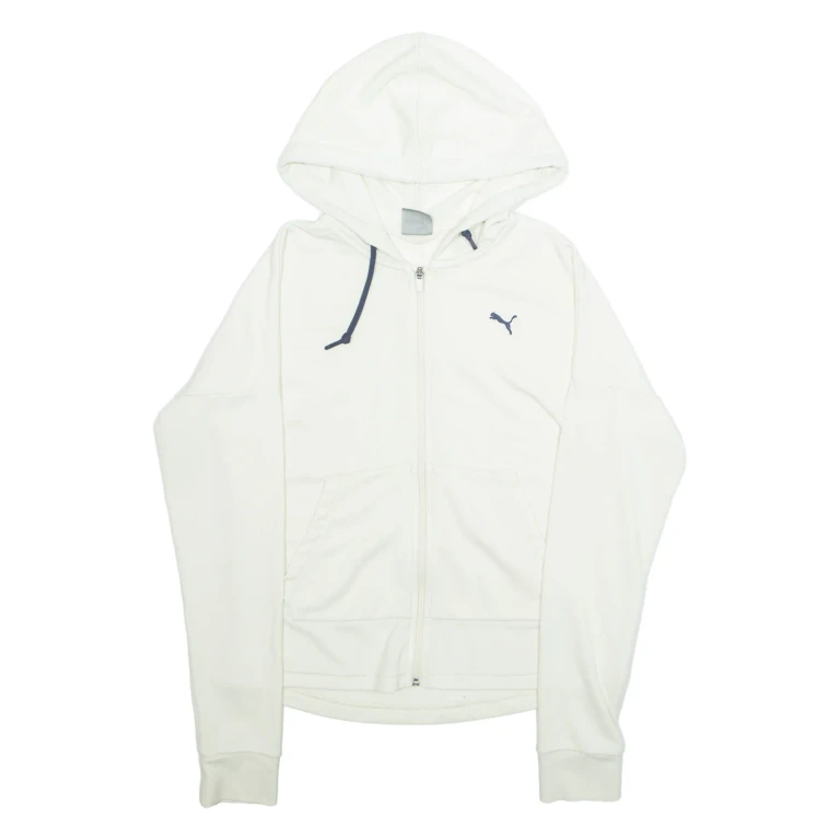 PUMA Womens Cream Hoodie Full Zip L