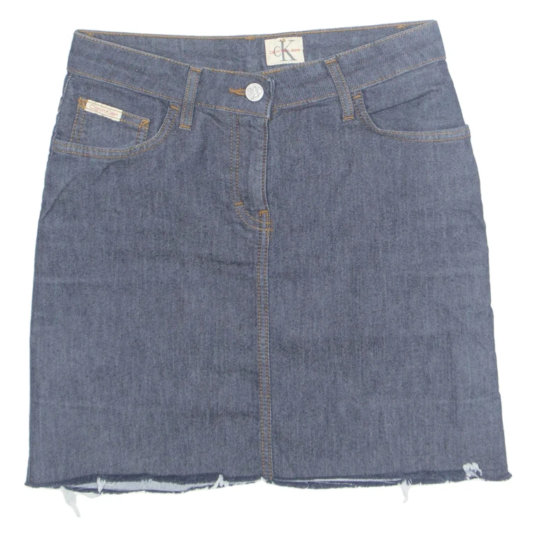 CALVIN KLEIN JEANS Womens Straight Skirt Blue Short Denim XS