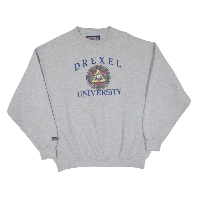 JANSPORT Drexel University Mens Sweatshirt Grey USA XL