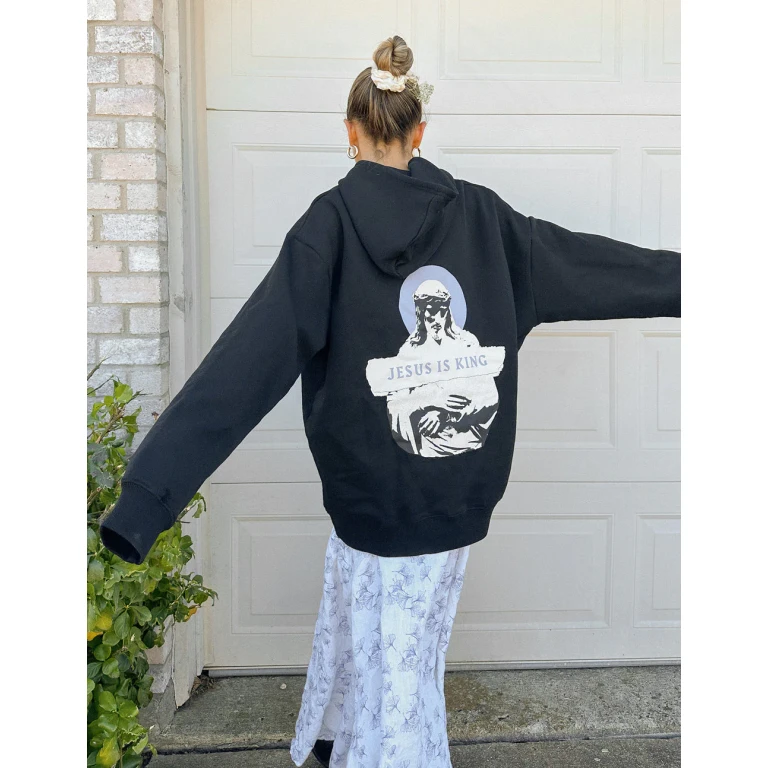 Jesus Is King Black Unisex Hoodie