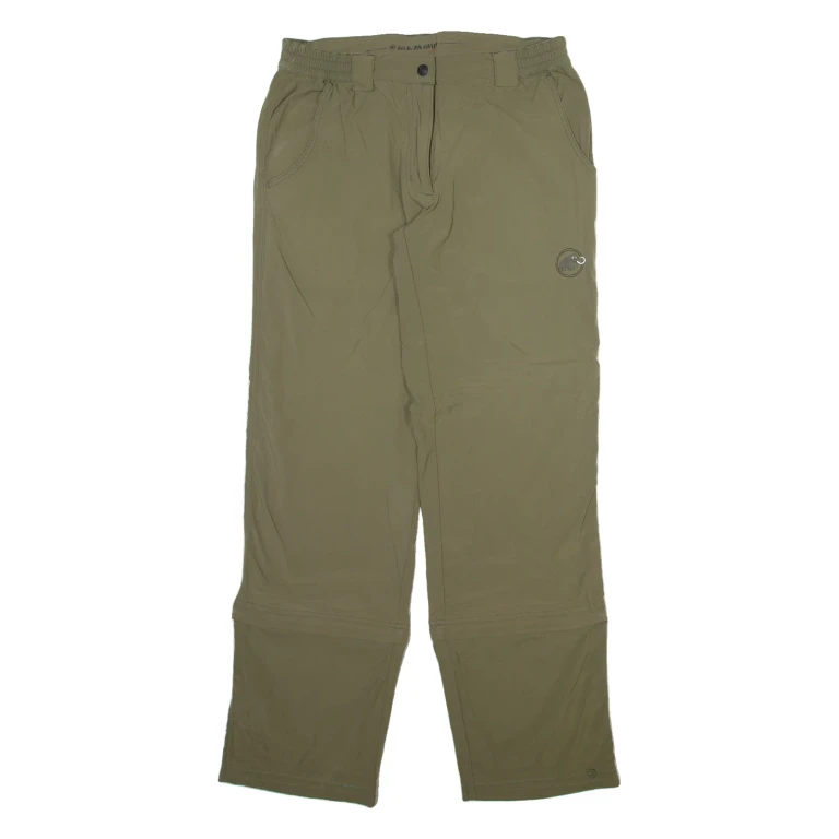 MAMMUT Detachable Legs Womens Trousers Green Regular Straight W28 L30