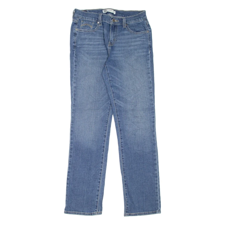 LEVI'S 505 Womens Jeans Blue Regular Straight Stone Wash W27 L32