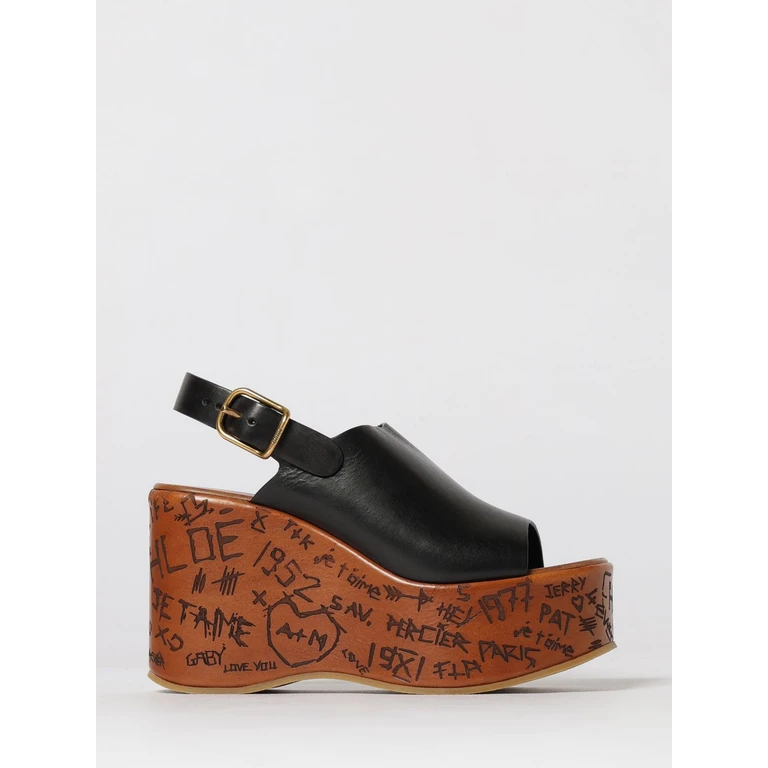 CHLOÉ Heeled Sandal Woman color Black (CHC25U10GLU001)