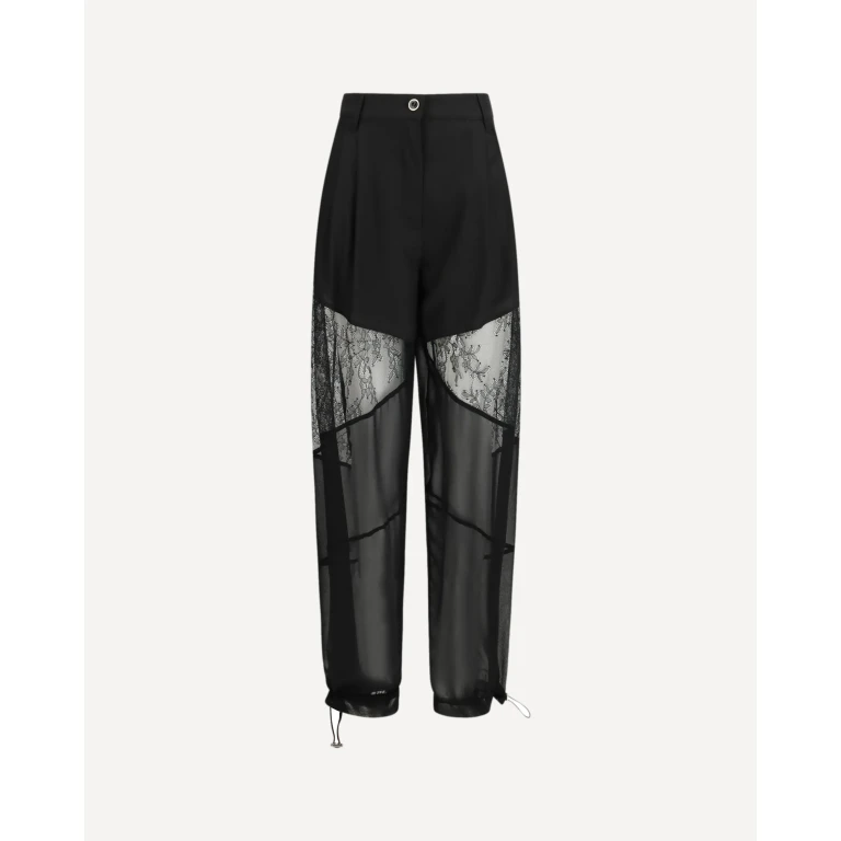 Pantaloni PINKO Nacy con inserti in pizzo