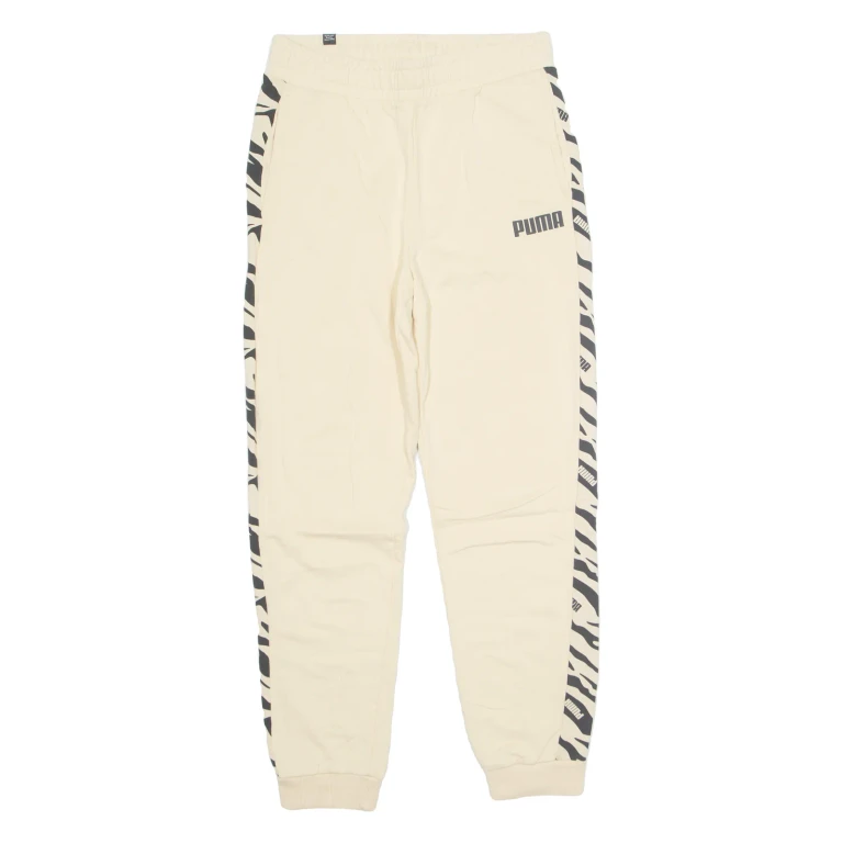 PUMA Womens Joggers Beige Tapered S W28 L27
