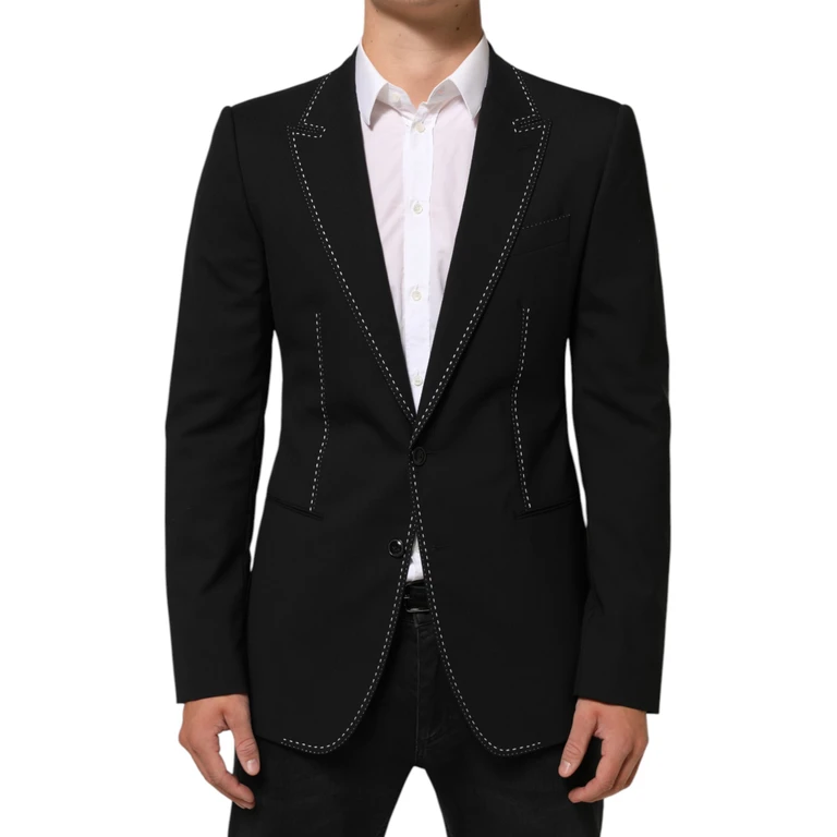 Dolce & Gabbana Black Sicilia 2 Buttons Suit Jacket Blazer 03+wv - Men