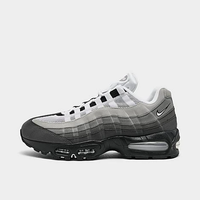 Nike Men's Air Max 95 Big Bubble Casual Shoes in Black/White/Medium Ash Size: 7.0