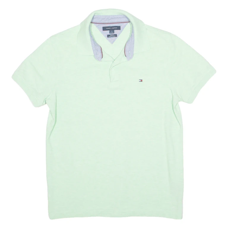 TOMMY HILFIGER Slim Fit Mens Polo Shirt Green M