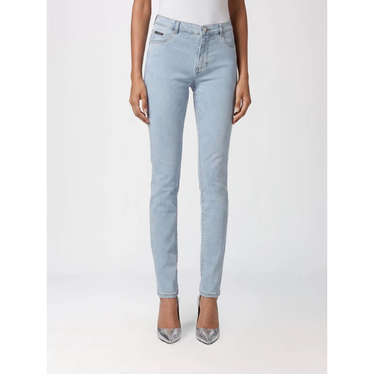 High-Waisted Skinny Stretch Denim Jeans (AAACWDT1789PDE004N07CI)