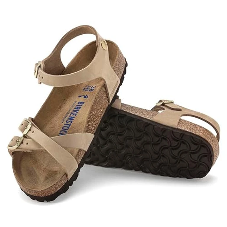 Unisex Kumba Natural Leather Soft Foodbed Sandcastle